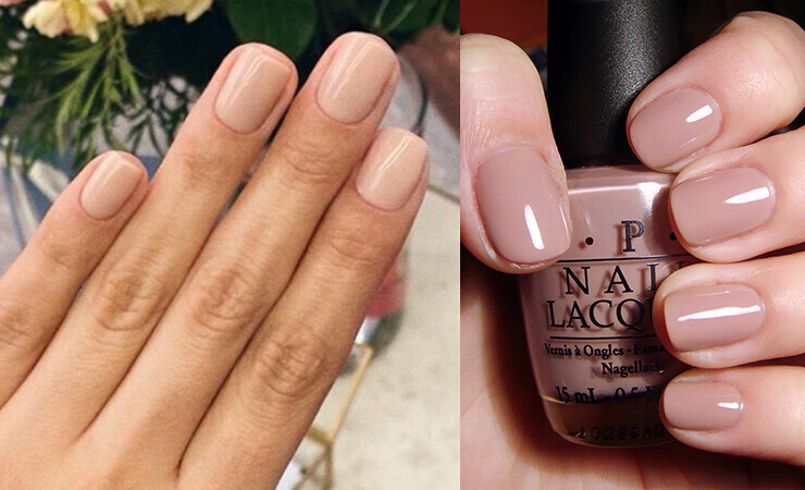 nude short nails