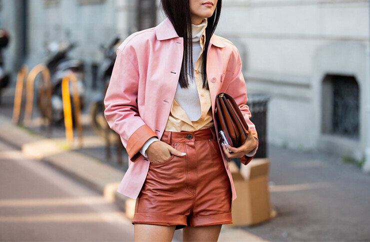 leather shorts trend