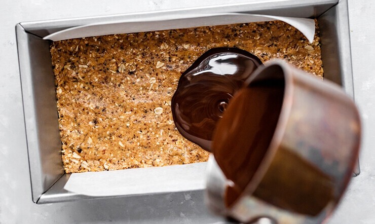 Chocolate Peanut Oat Bars