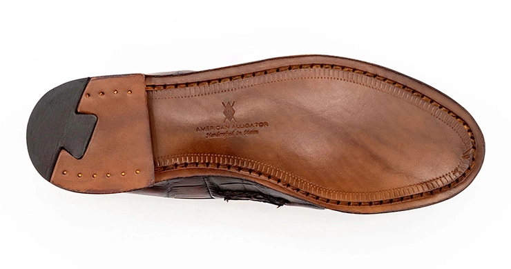 Leather shoe sole