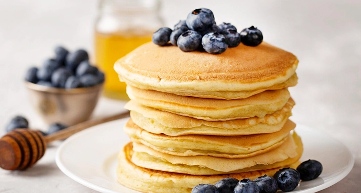 Almond Pancakes With Blueberries