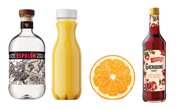 Tequila Sunrise cocktail recipe