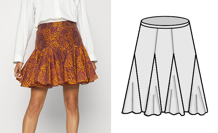Godet Skirt
