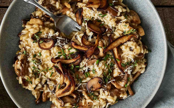 Spelt Risotto with Mushrooms
