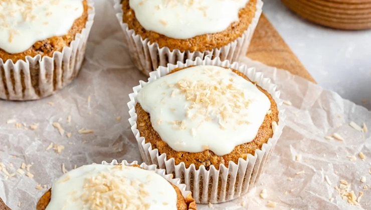 Carrot Muffins With Glaze