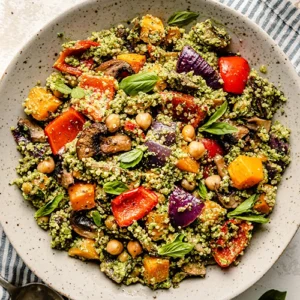 Chickpea Salad With Pesto and Quinoa