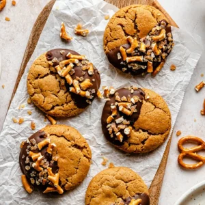 Chocolate Dipped Peanut Butter Cookies