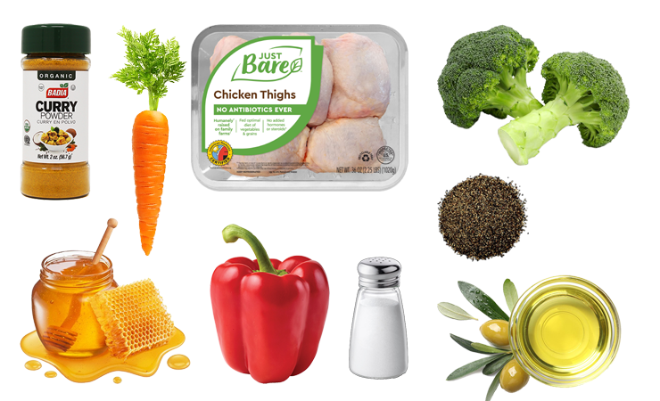Honey and Curry Chicken With Vegetables