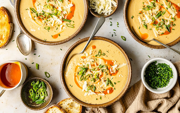 Cauliflower and Cheddar Soup