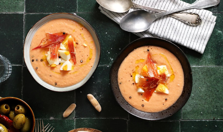 Salmorejo spanish cold soup